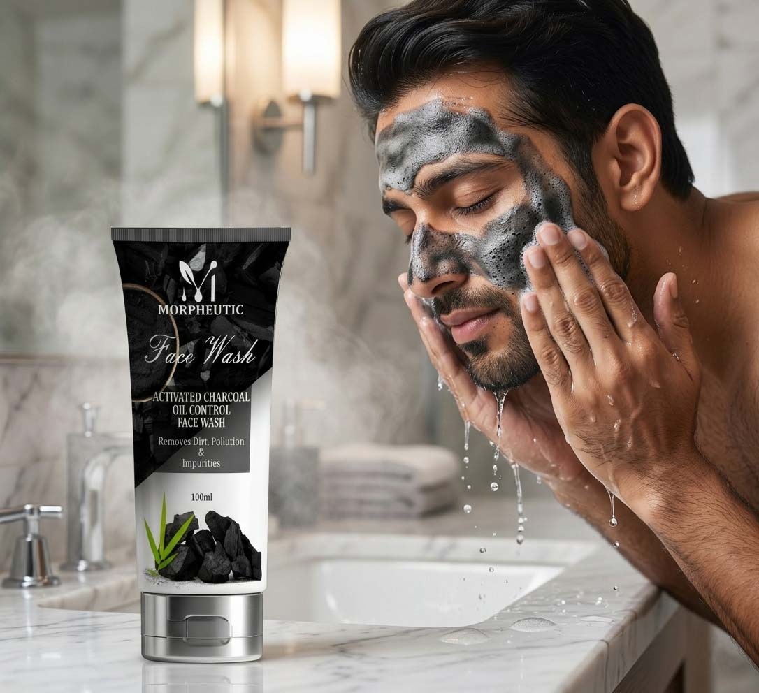 Morpheutic Activated Charcoal Oil Control Face Wash view 3